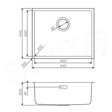 Кухонная мойка Omoikiri Tadzava 54-U-IN Ultra