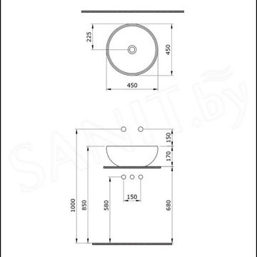 Умывальник Bocchi Venezia Roma 1119-001-0125