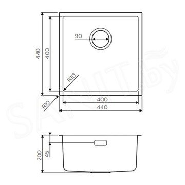 Кухонная мойка Omoikiri Tadzava 44-U-IN Ultra