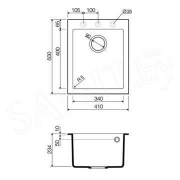 Кухонная мойка Omoikiri Bosen 41