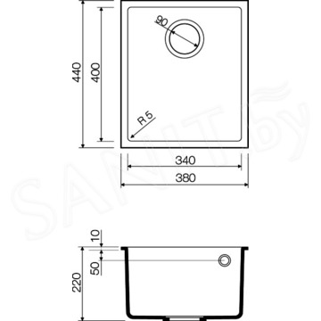 Кухонная мойка Omoikiri Bosen 38-U