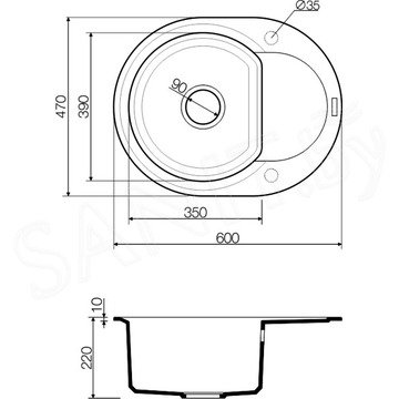 Кухонная мойка Omoikiri Sakaime 60E