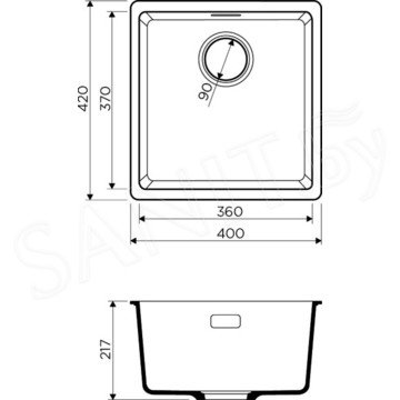 Кухонная мойка Omoikiri Kata 40-U