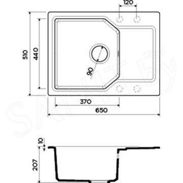 Кухонная мойка Omoikiri Yonaka 65