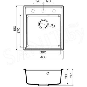 Кухонная мойка Omoikiri Daisen 46