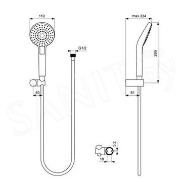 Душевая система Ideal Standard Ceraflex 4 in 1 BC447AA встраиваемая