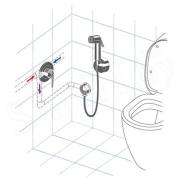 Смеситель встраиваемый Ideal Standard Ceraplan B0040AA с гигиеническим душем