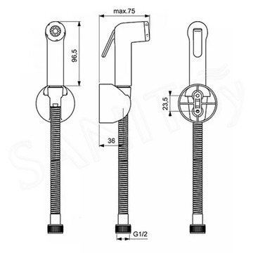 Смеситель встраиваемый Ideal Standard Ceraplan B0040AA с гигиеническим душем
