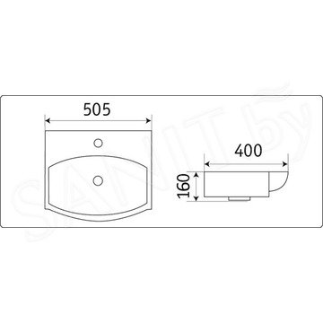 Умывальник CeramaLux 78014C / 78014D