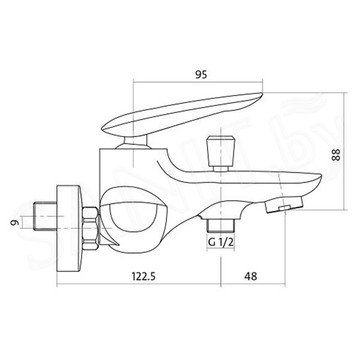 Смеситель для ванны Cersanit Mayo S951-013