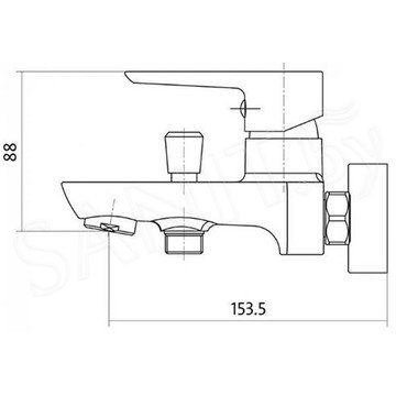 Смеситель для ванны Cersanit Mille S951-006