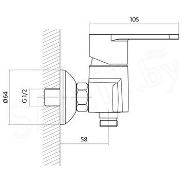 Смеситель для душа Cersanit Cari S951-026