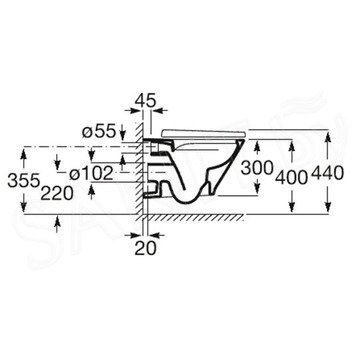 Подвесной унитаз Roca Gap Round A3460NL000 безободковый