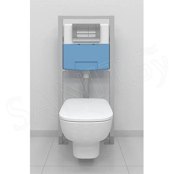 Комплект инсталляции Ideal Standard Prosys Frame 120 M R020467 с подвесным унитазом Tesi AquaBlade T007901 и кнопкой Solea M1 R0108AA