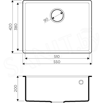 Кухонная мойка Omoikiri Tedori 54-U