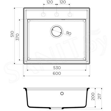 Кухонная мойка Omoikiri Daisen 60