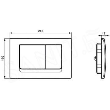Кнопка для инсталляции Ideal Standard ProSys Solea M1 R0108AA