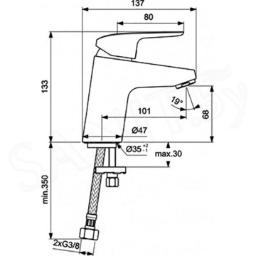 Смеситель для умывальника Ideal Standard Ceraflex B1710AA