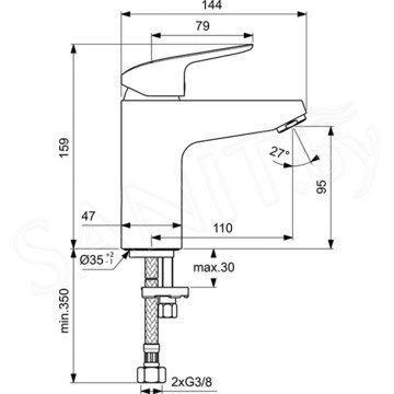 Смеситель для умывальника Ideal Standard Ceraflex B1714AA