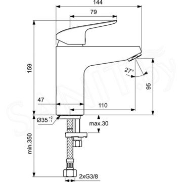 Смеситель для умывальника Ideal Standard Ceraflex B1714AA