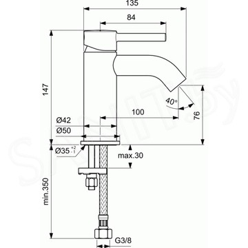 Смеситель для умывальника Ideal Standard Ceraline BC268AA