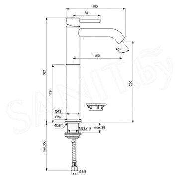 Смеситель для умывальника Ideal Standard Ceraline BC269AA
