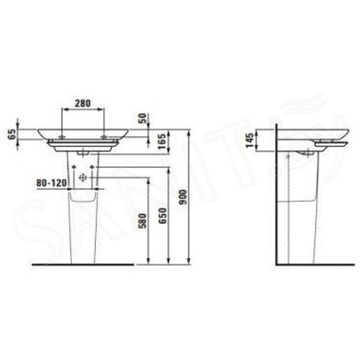 Умывальник Laufen Palace 815701 / 810702 / 810703 / 810704