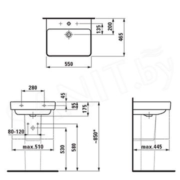 Умывальник Laufen Pro S 810962 / 810964 / 810967