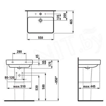 Умывальник Laufen Pro S 810962 / 810964 / 810967