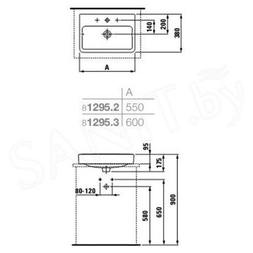 Умывальник Laufen Pro S 812952 / 812953