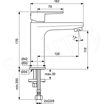 Смеситель для умывальника Ideal Standard Cerafine O BC554AA