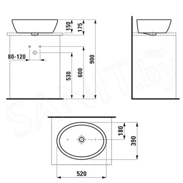 Умывальник Laufen Pro B 812964