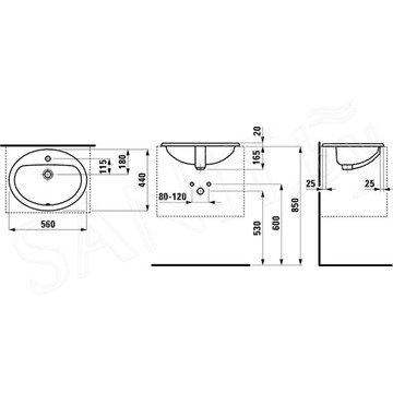 Умывальник Laufen Pro B 813951