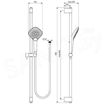 Душевой гарнитур Ideal Standard Idealrain Evo Jet Diamond XL3 B1764AA