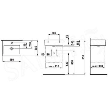 Умывальник Laufen Living City 815432