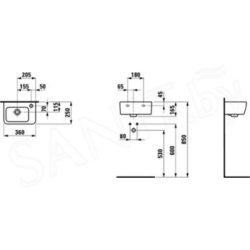 Умывальник Laufen Pro A 816955