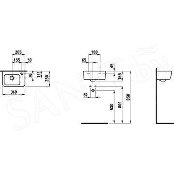 Умывальник Laufen Pro A 816955