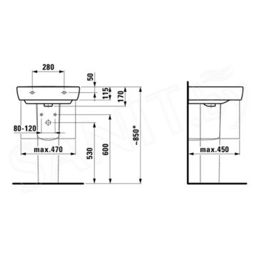 Умывальник Laufen Pro A 818951 / 818952 / 818953