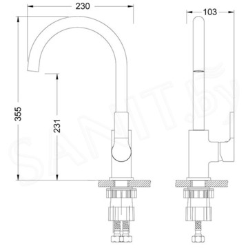 Смеситель для кухонной мойки Lemark Aura LM0605C