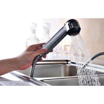 Смеситель для кухонной мойки с выдвижным изливом Lemark Luna LM4150C