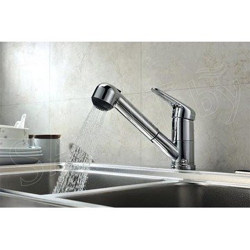 Смеситель для кухонной мойки с выдвижным изливом Lemark Luna LM4150C