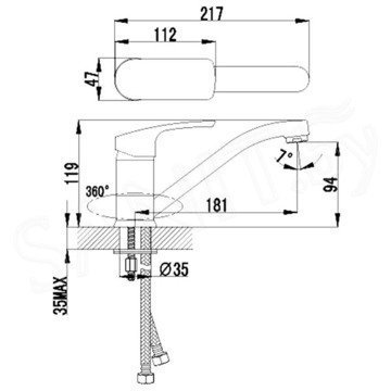Смеситель для кухонной мойки Lemark Plus Shape LM1704C