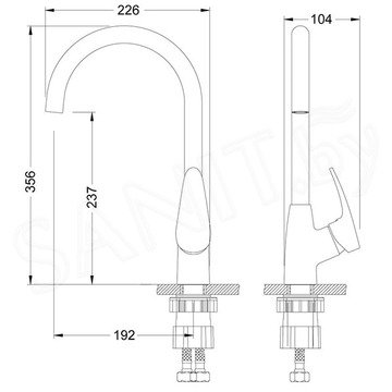 Смеситель для кухонной мойки Lemark Linara LM0405C