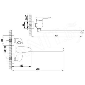 Смеситель для ванны Lemark Status LM4417C