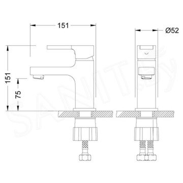 Смеситель для умывальника Lemark Aura LM0606C