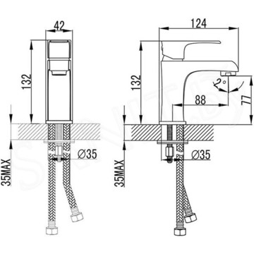 Смеситель для умывальника Lemark Plus Factor LM1606C