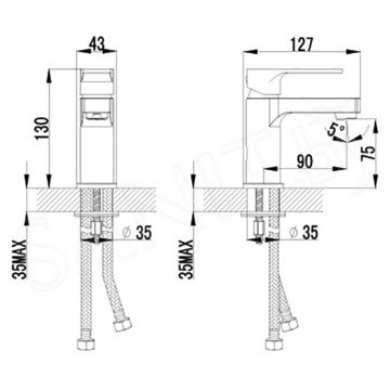 Смеситель для умывальника Lemark Plus Grace LM1506C