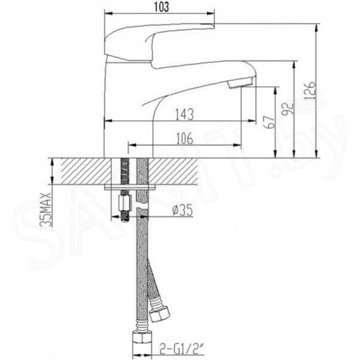 Смеситель для умывальника Lemark Pramen LM3306C