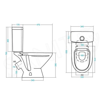 Напольный унитаз Santek Лига 1WH302197