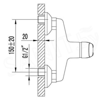 Смеситель для душа Lemark Omega LM3103C